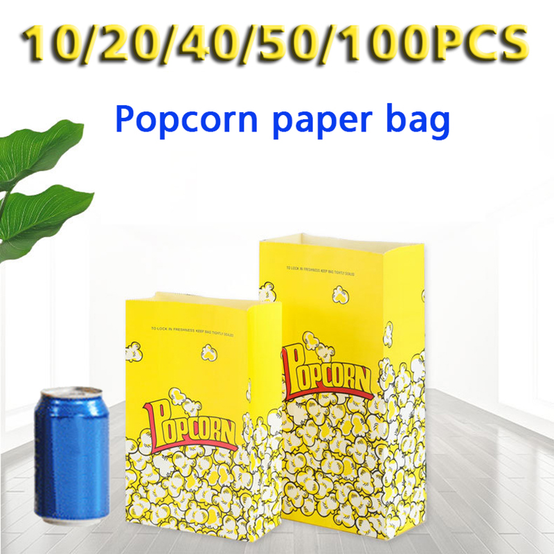 Food Snacks Party - 10/20/30/50/100PCS Yellow paper bag Food bags