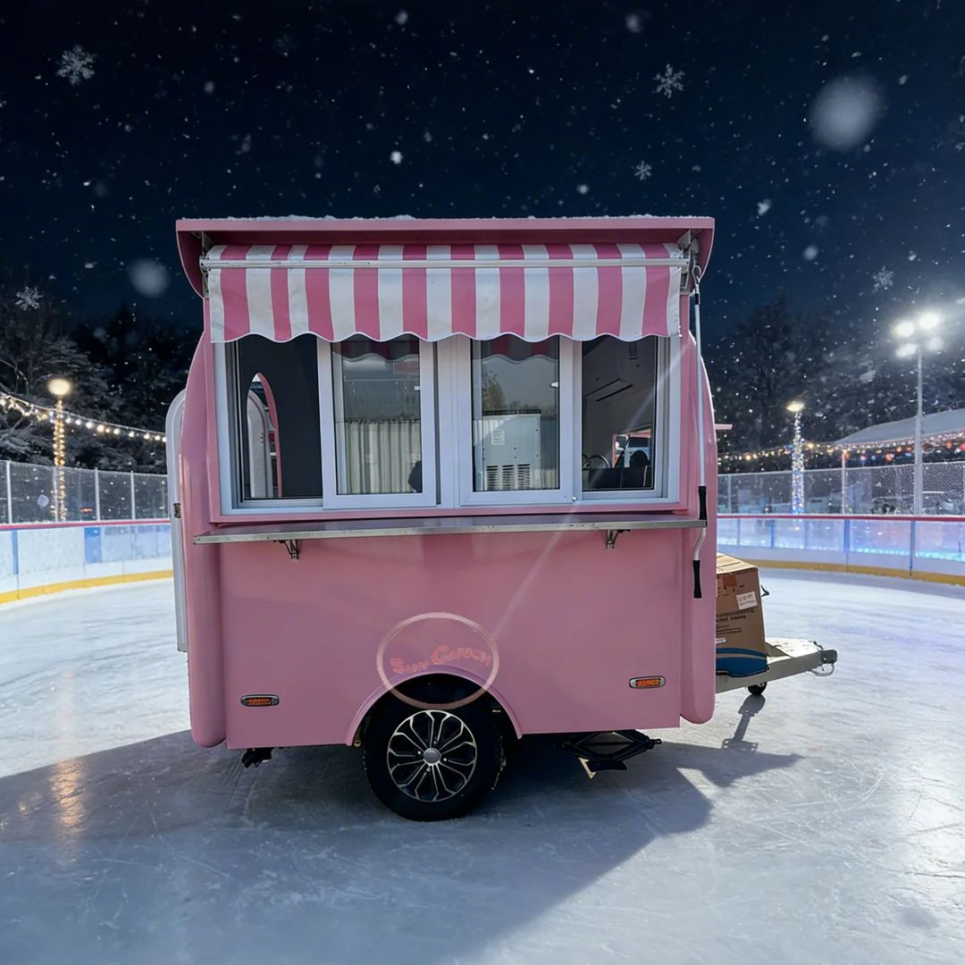 Food Snacks Business - Pink Street Food Truck with Awning