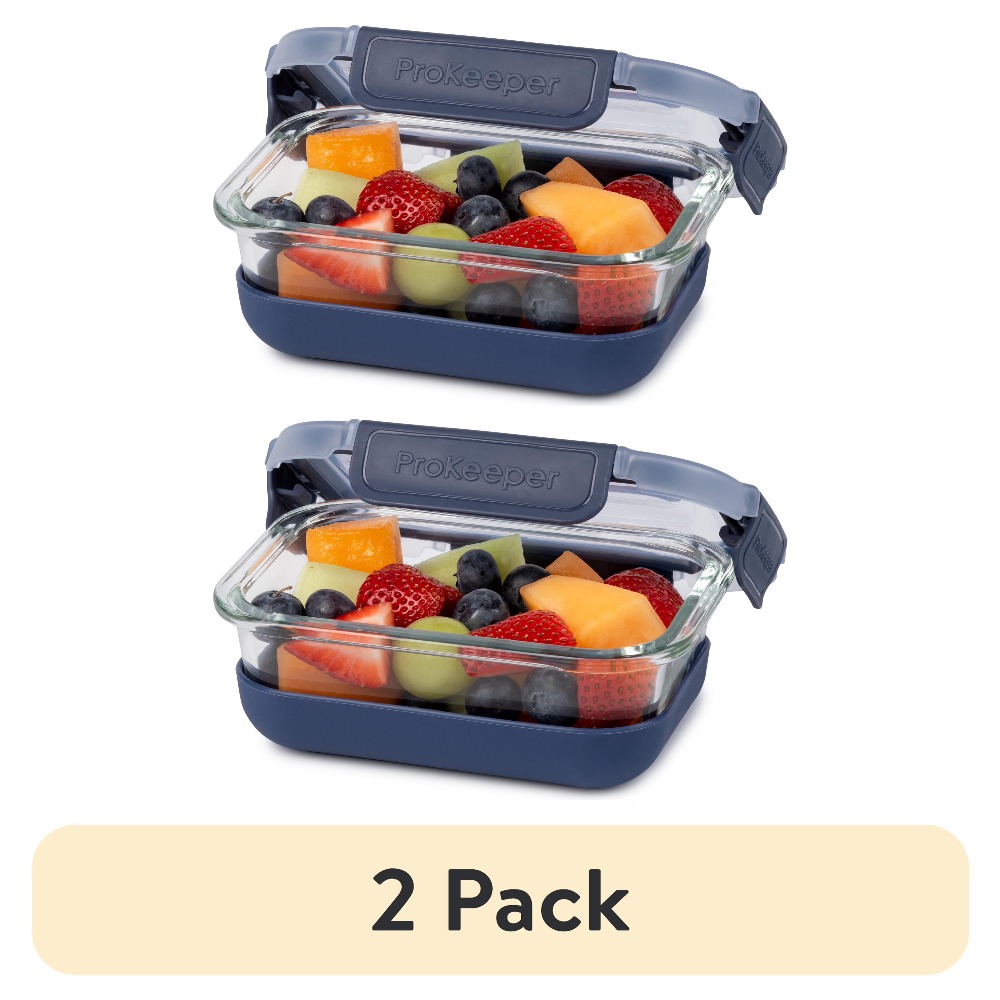 2 Pack 1.6 Cup Glass Food Stor - огляд і ціна Food Packed Snacks