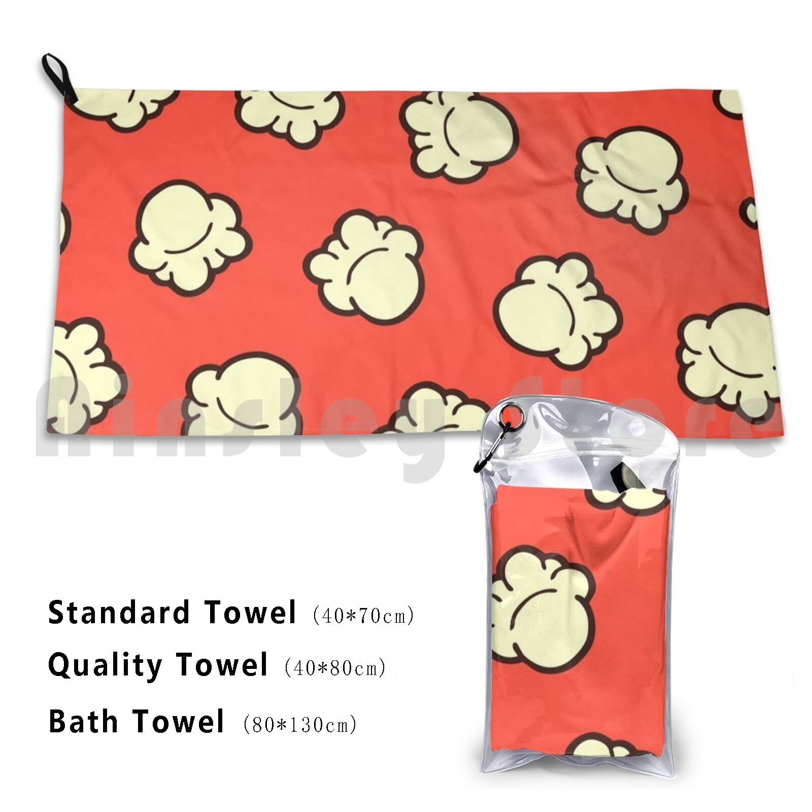 Popcorn Pattern Beach Towel Qu - огляд і ціна Foody Snacks