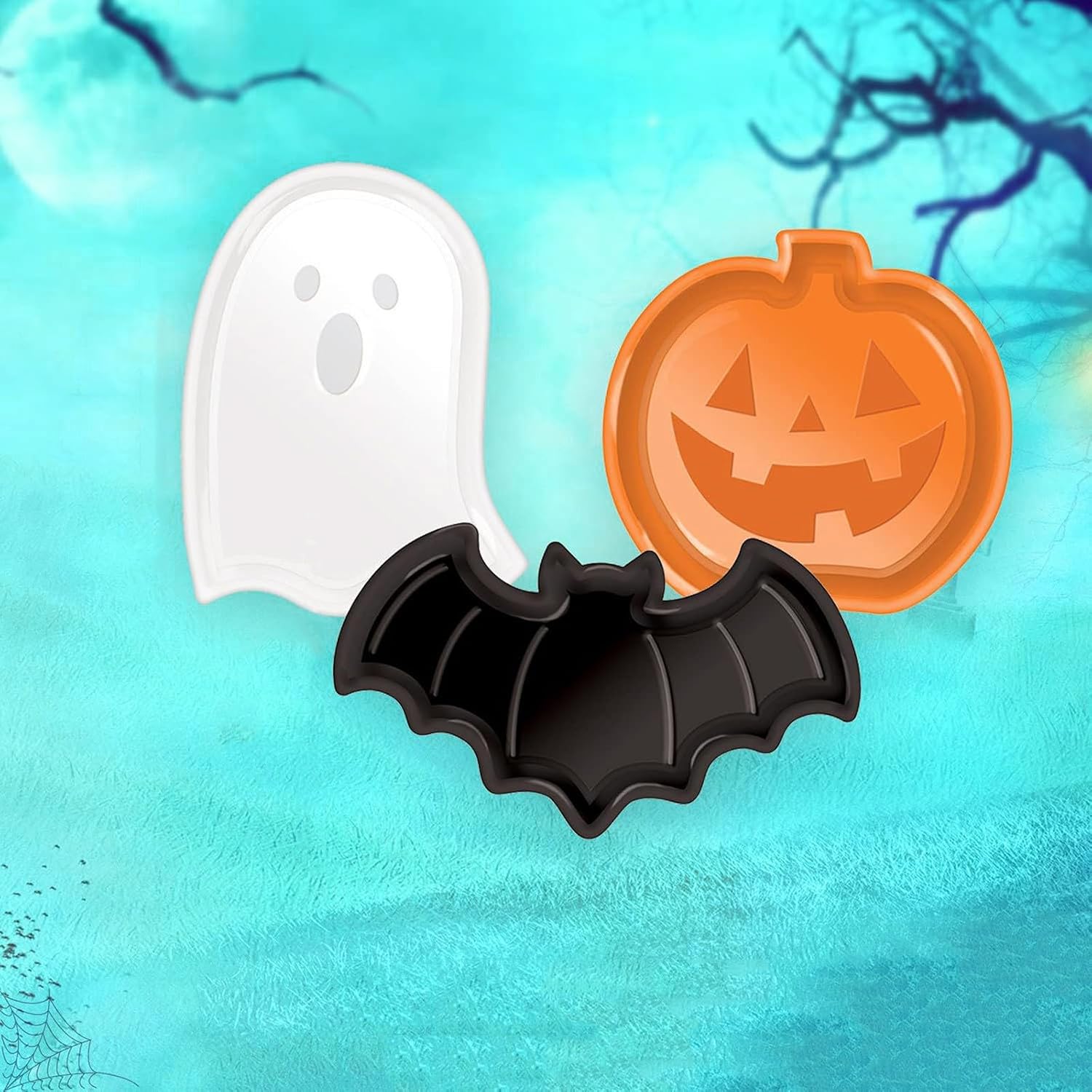 Reusable Halloween Plates Set  - огляд і ціна Food Snacks Party