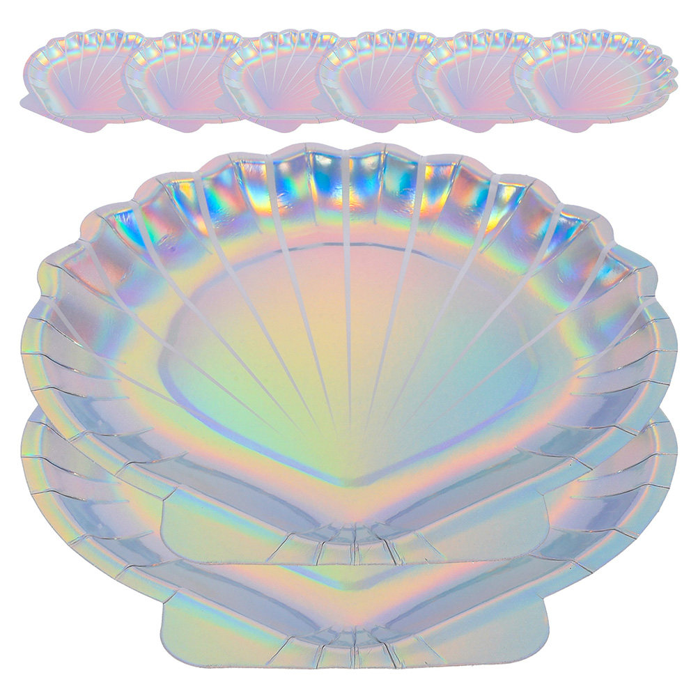 16pcs Paper Shell Plate Mermai - огляд і ціна Food Snacks Party