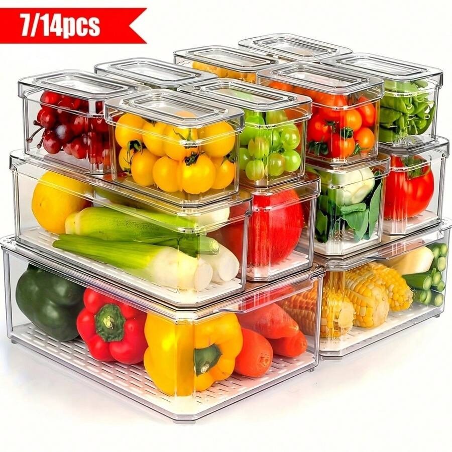 7/14 Pack Stackable Fridge Org - огляд і ціна Food Packed Snacks