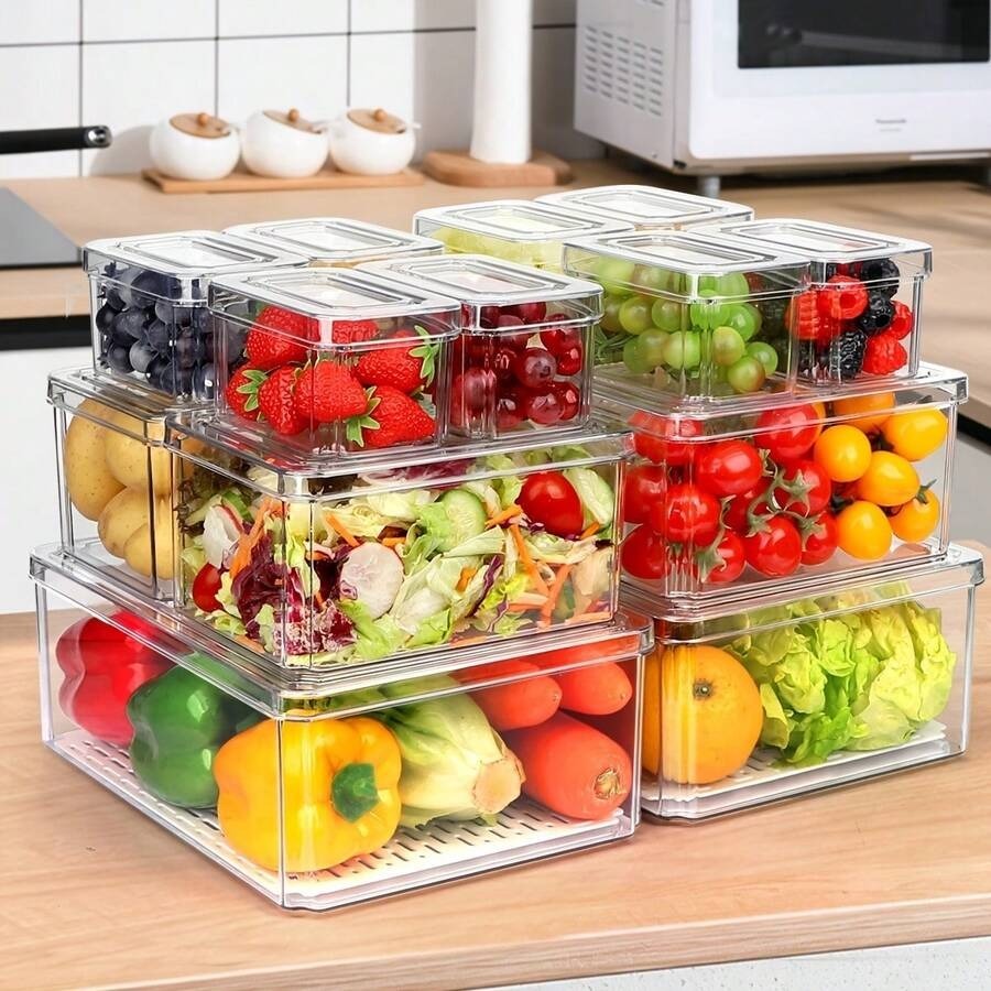 7/14 Pack Stackable Fridge Org - огляд і ціна Food Packed Snacks