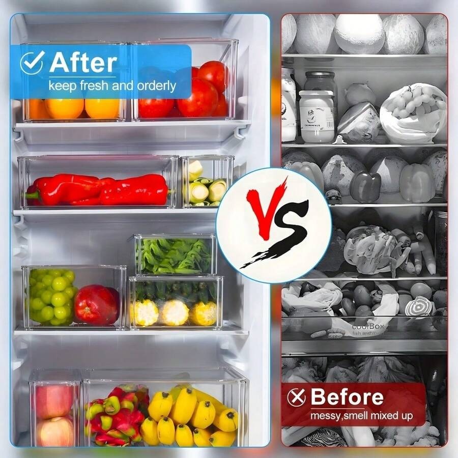 7/14 Pack Stackable Fridge Org - огляд і ціна Food Packed Snacks