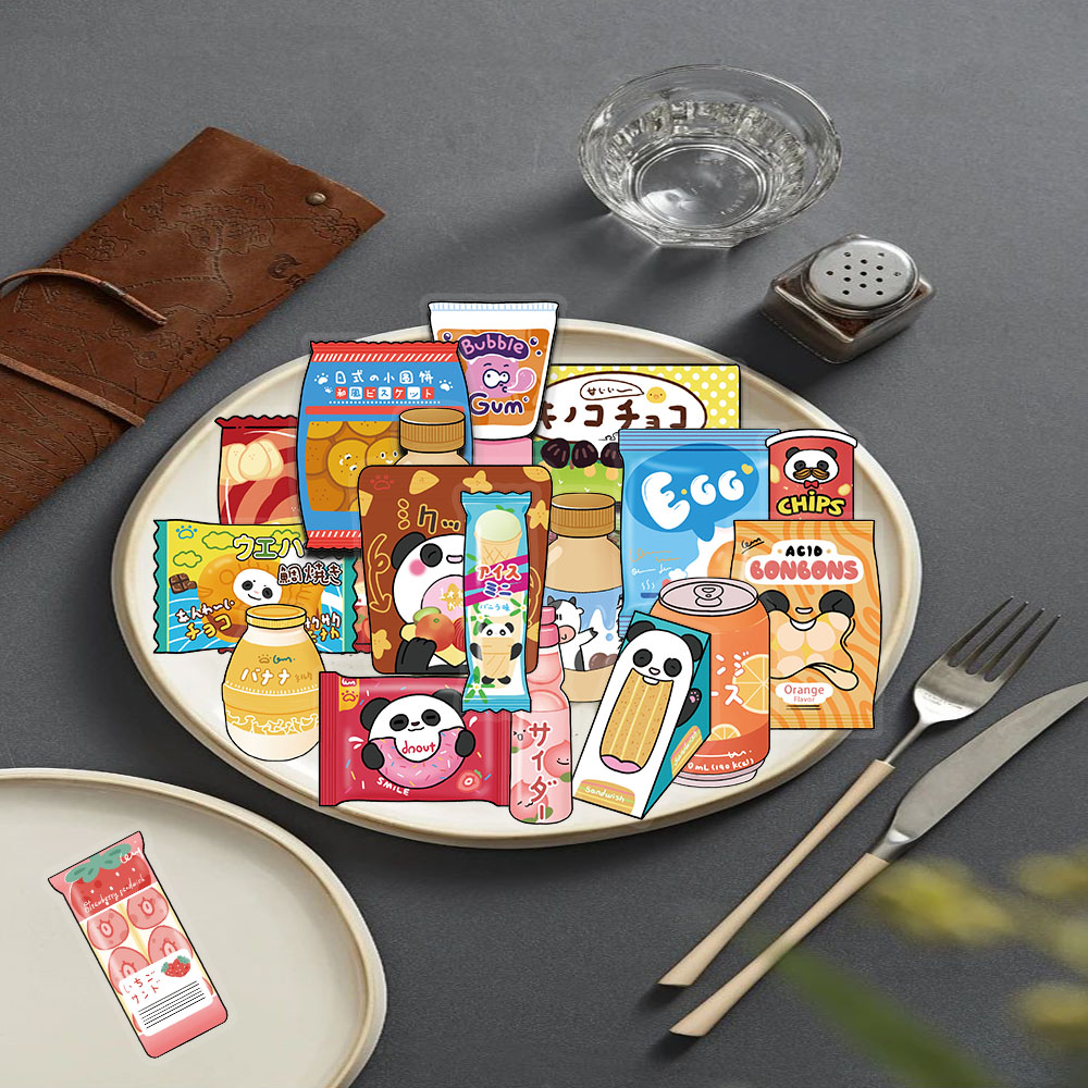 50pcs Food Stickers for Snack  - огляд і ціна Food Snacks Party