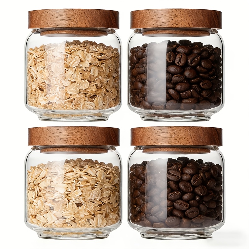 4 Pack 15oz Clear Glass Jars w - огляд і ціна Food Packed Snacks