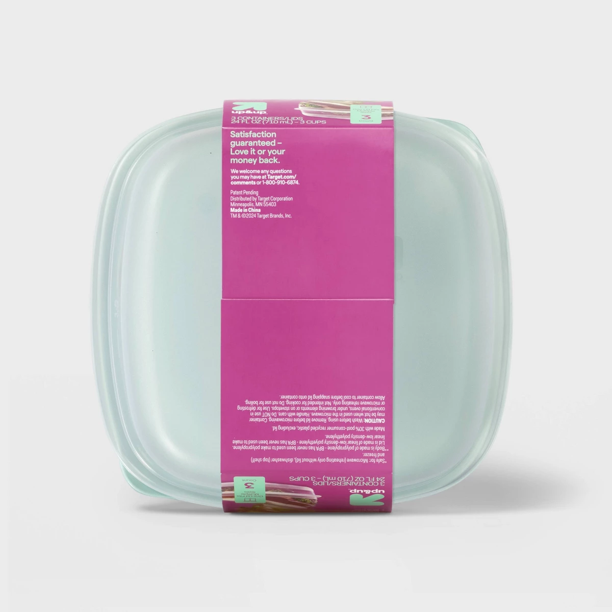 2026 New 3 Pack 24oz Square Fo - огляд і ціна Food Packed Snacks